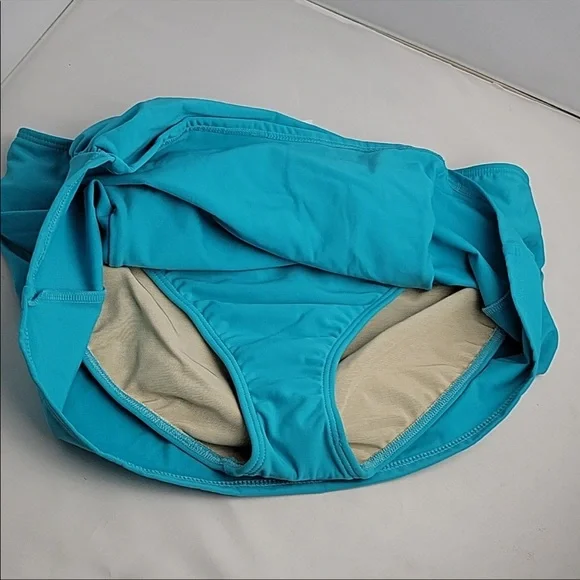 Shape FX NWOT NEW Turquoise Skirted Swim Skirt Bottoms - Picture 5 of 10